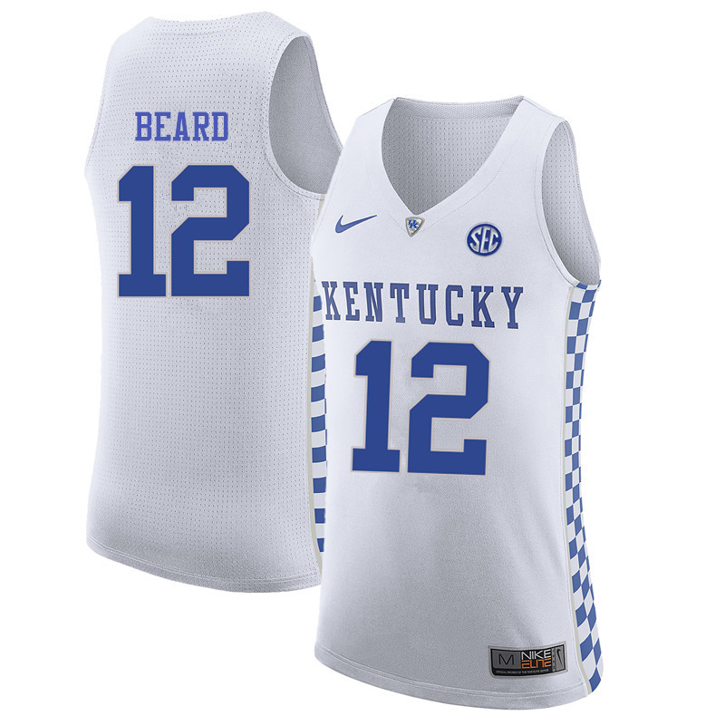Men Kentucky Wildcats #12 Ralph Beard College Basketball Jerseys-White